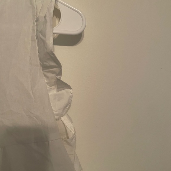 White Ruffle Tie-Front Top - Picture 4 of 4